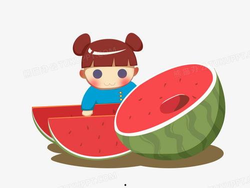 小孩吃瓜素材,小孩吃瓜欢乐时光